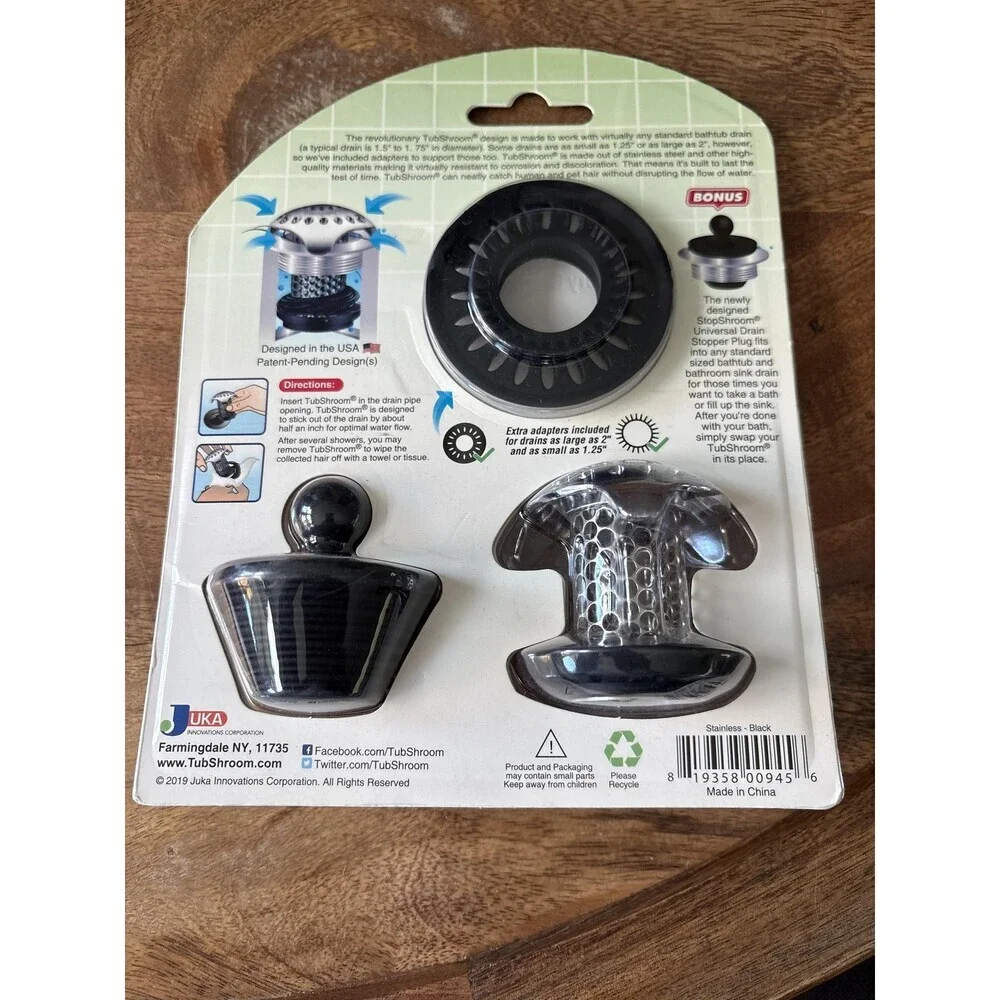 TubShroom Ultra Platinum Bundle Drain Strainer Catcher Stopper Silver New